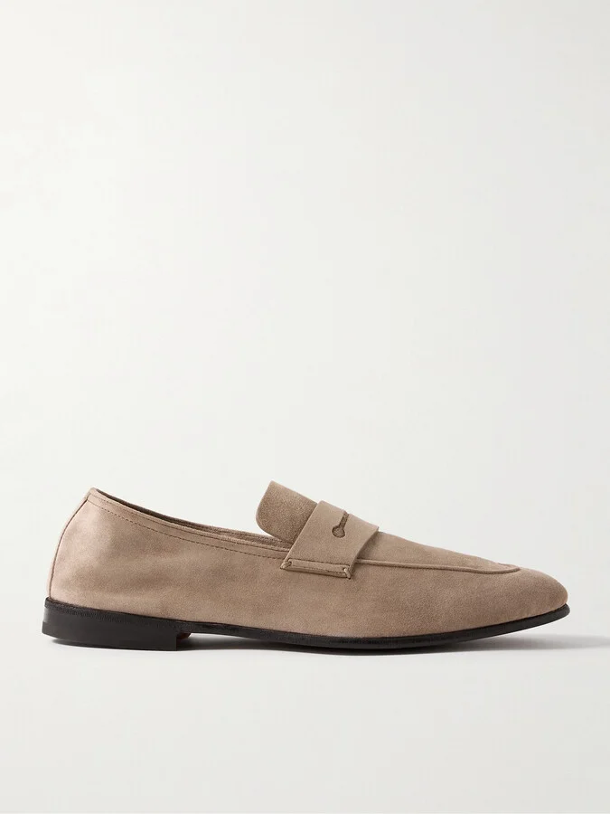 L'Asola Suede Penny Loafers