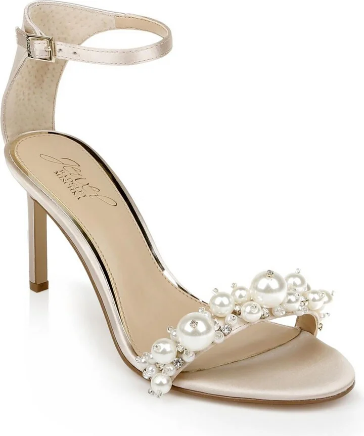 Lassie Womens Ankle Strap Open Toe Heels
