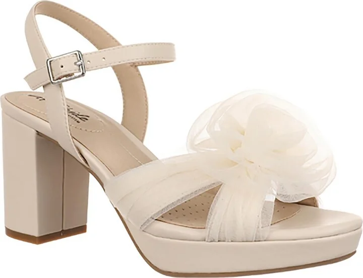 Last Dance 3 Womens Embellished Faux Leather Block Heel