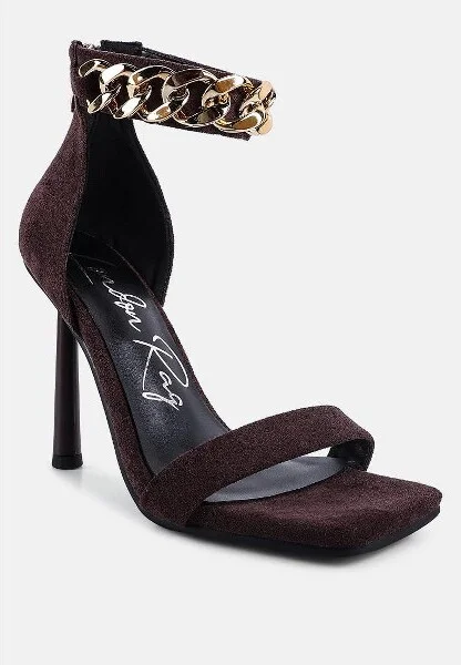 Last Sip Micro Suede High Heel Sandals Women - Image 2