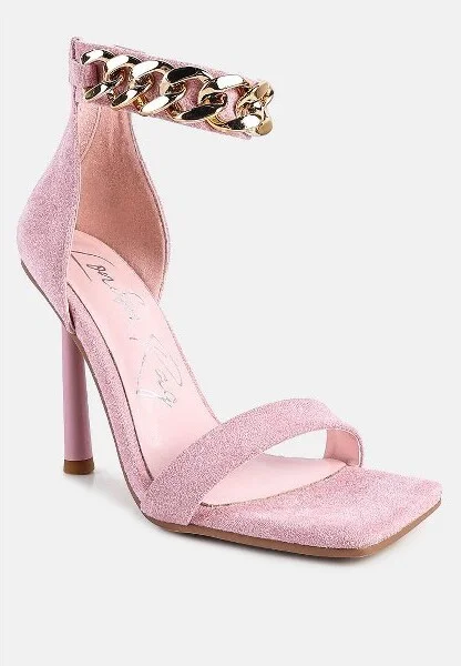 Last Sip Micro Suede High Heel Sandals Women - Image 4