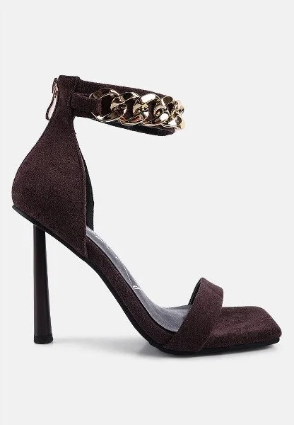 Last Sip Micro Suede High Heel Sandals Women