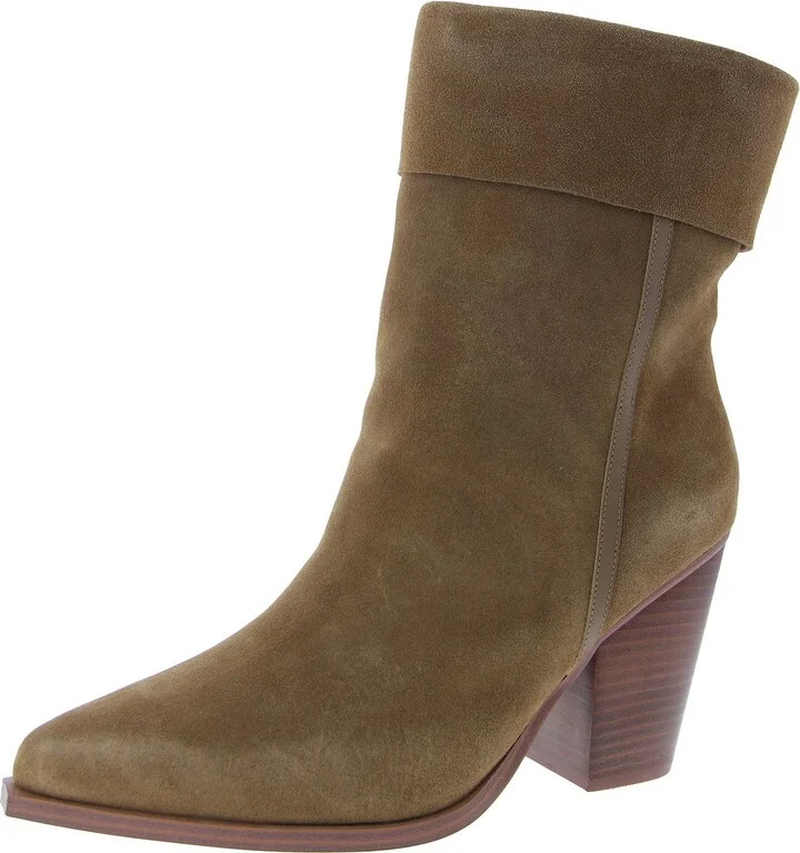 Latasha Womens Suede Pull On Mid-Calf Boots