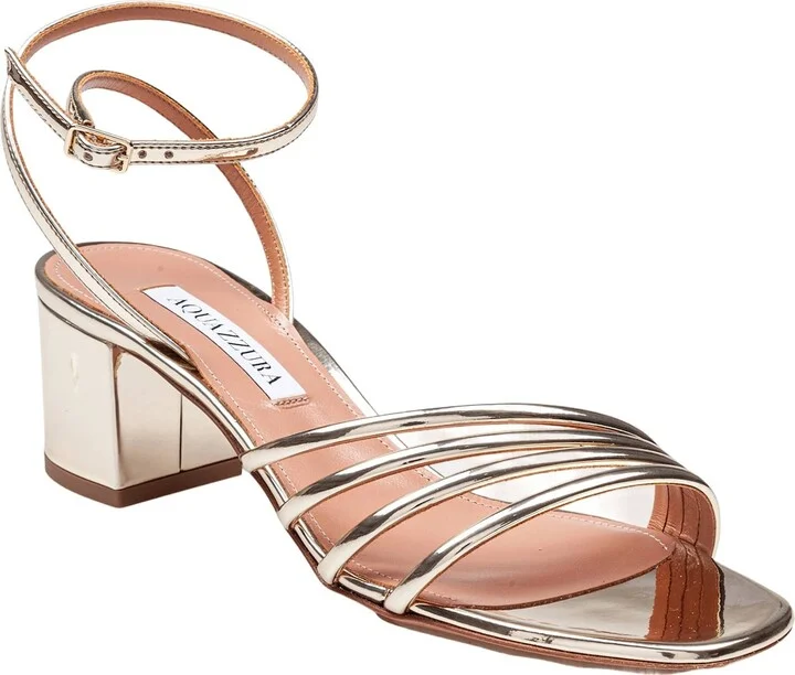 Latour Sandal 50 In Laminated Leather Color Light Gold - Image 2