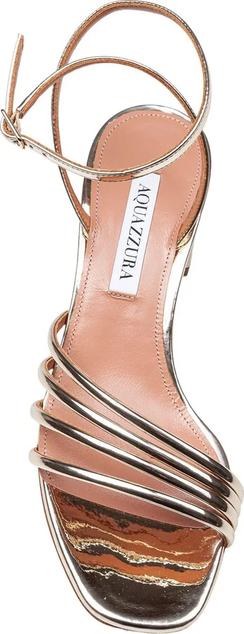 Latour Sandal 50 In Laminated Leather Color Light Gold - Image 3