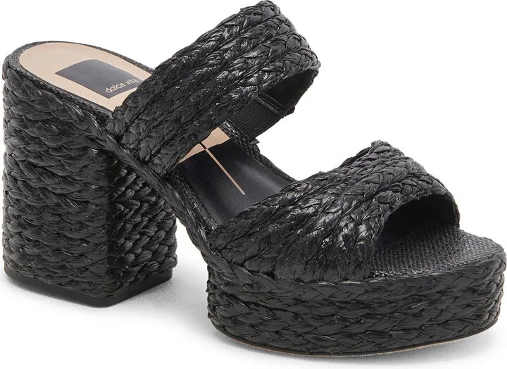 Latoya Womens Woven Textured Platform Sandals