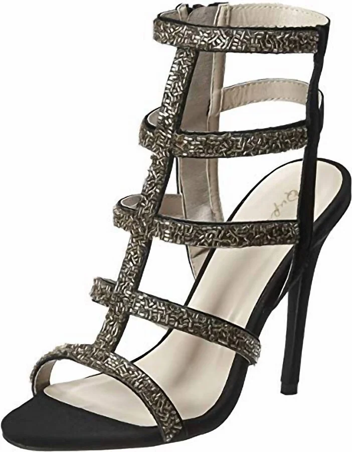 Lattice Heel In Black/gold