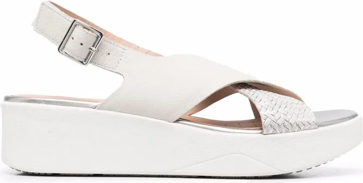 Laudara woven-strap wedge sandals
