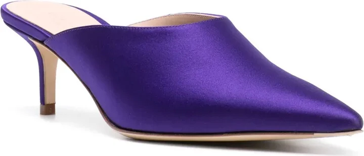 Laura 60mm satin mules - Image 2