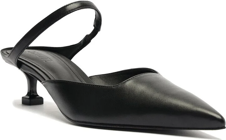 Laura Mule Kitten Leather Pump