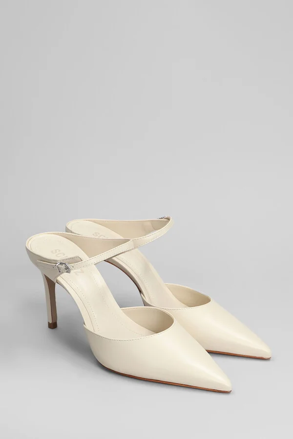 Laura Mule Slipper-mule In Beige Leather - Image 2