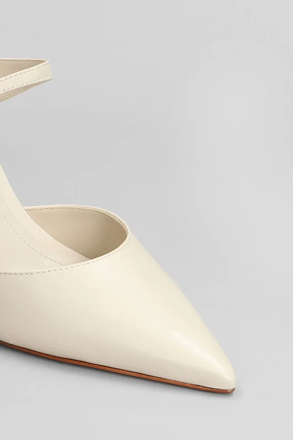 Laura Mule Slipper-mule In Beige Leather - Image 5