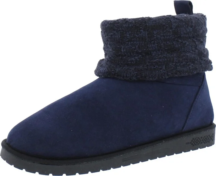 Laurel Womens Knit Faux Suede Winter & Snow Boots
