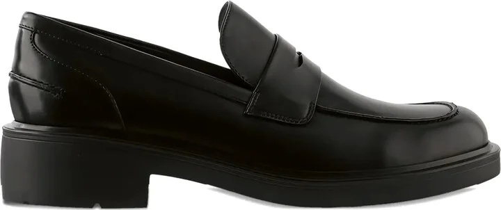 Lauren block-heel leather loafers