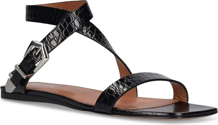 Lauren Croco Flat Sandals - Image 2