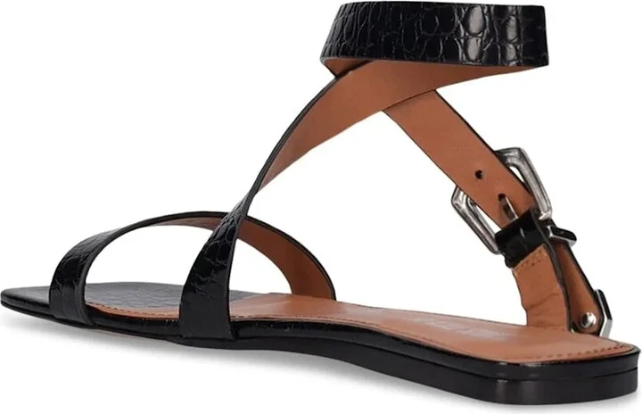 Lauren Croco Flat Sandals - Image 3
