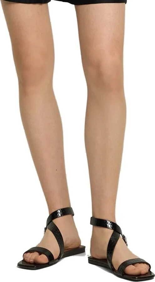 Lauren Croco Flat Sandals - Image 4