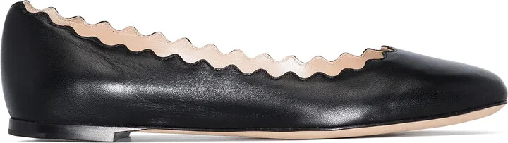 Lauren leather ballerina shoes