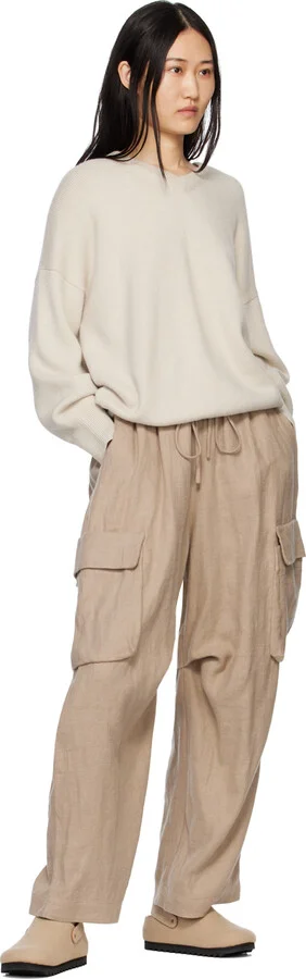 Lauren Manoogian Beige Felt Buckle Mules - Image 5