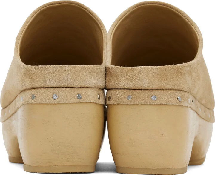Lauren Manoogian Beige Suede Contour Clog - Image 2