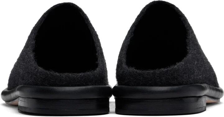 Lauren Manoogian Black Brushed Mules - Image 2