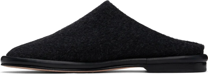 Lauren Manoogian Black Brushed Mules - Image 3