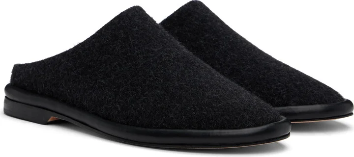 Lauren Manoogian Black Brushed Mules - Image 4