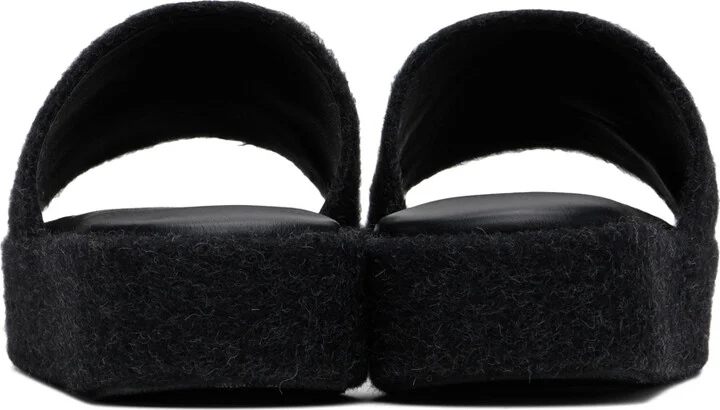 Lauren Manoogian Black Brushed Platform Sandals - Image 2