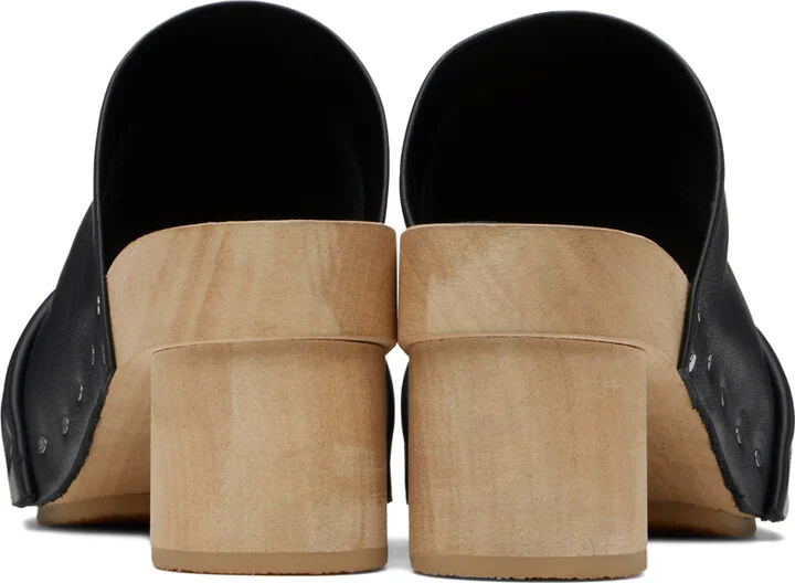 Lauren Manoogian Black Pleat Mules - Image 2