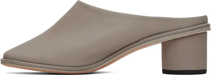 Lauren Manoogian Gray Column Mules - Image 3