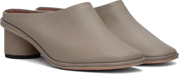 Lauren Manoogian Gray Column Mules - Image 4
