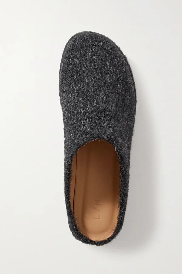 LAUREN MANOOGIAN - + Net Sustain Moto Brushed Alpaca And Merino Wool-blend Mules - Black - Image 5