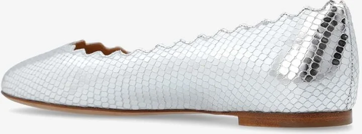 Lauren Python Print Leather Ballet Flats - Image 2