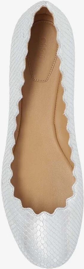 Lauren Python Print Leather Ballet Flats - Image 3