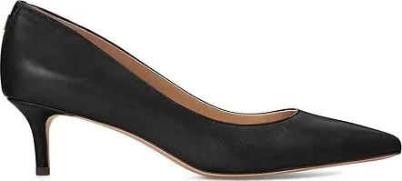 Lauren Ralph Lauren Adrienne Leather Pump High Women's Heels Black : 8.5 B - Medium - Image 4