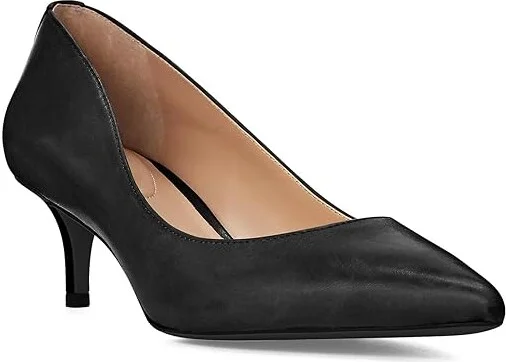 Lauren Ralph Lauren Adrienne Leather Pump High Women's Heels Black : 8.5 B - Medium