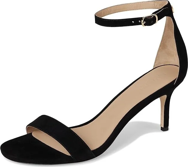 Lauren Ralph Lauren Allie Mid-Heel Suede Sandals Women's Sandals Black : 11 B - Medium, Leather/Suede - Image 5