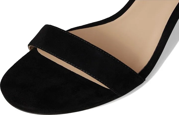 Lauren Ralph Lauren Allie Mid-Heel Suede Sandals Women's Sandals Black : 11 B - Medium, Leather/Suede - Image 7