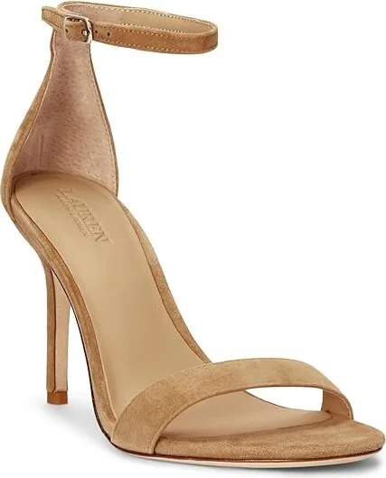 Lauren Ralph Lauren Allie Sandals Women's Sandals Camel : 10 B - Medium, Leather/Suede