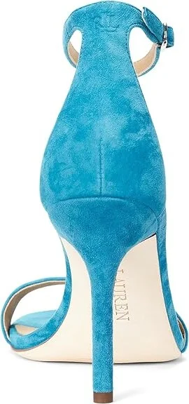 Lauren Ralph Lauren Allie Sandals Women's Sandals Turquoise Sky : 9 B - Medium, Leather/Suede - Image 3