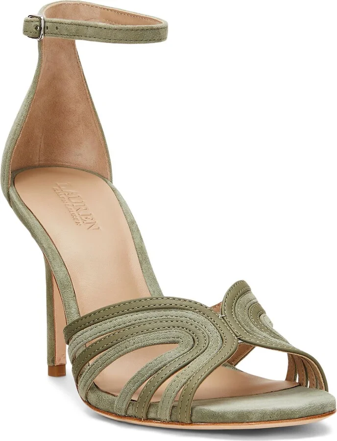Lauren Ralph Lauren Allie Suede & Leather Multistrap Sandal Woman Sandals - Image 7