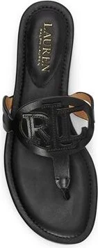 Lauren Ralph Lauren Audrie Burnished Leather Sandal Woman Thong sandal - Image 2