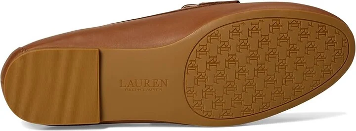 Lauren Ralph Lauren Averi III Burnished Leather Loafer Women's Shoes Deep Saddle Tan : 11 B - Medium - Image 3