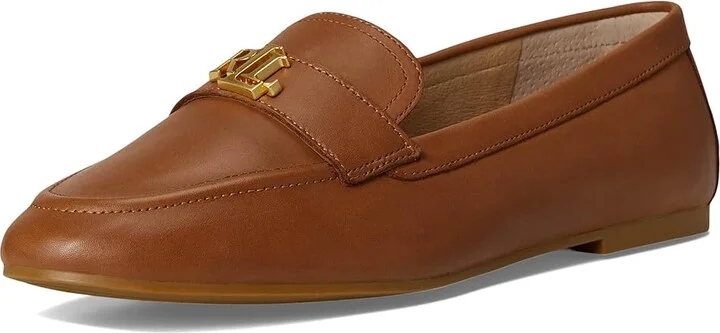 Lauren Ralph Lauren Averi III Burnished Leather Loafer Women's Shoes Deep Saddle Tan : 11 B - Medium - Image 5