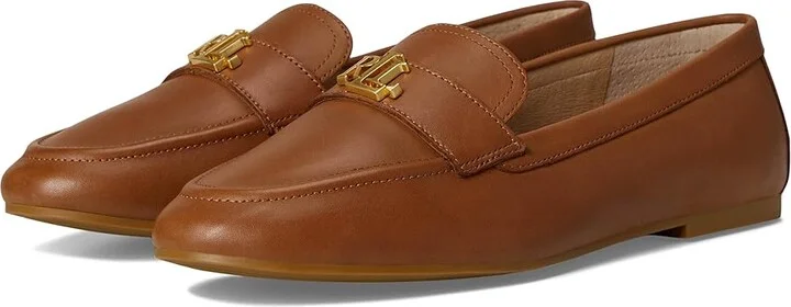 Lauren Ralph Lauren Averi III Burnished Leather Loafer Women's Shoes Deep Saddle Tan : 11 B - Medium