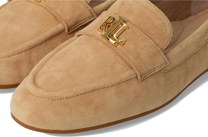 Lauren Ralph Lauren Averi III Suede Loafer Women's Shoes Buff : 5.5 B - Medium, Jute/Leather/Rubber - Image 7