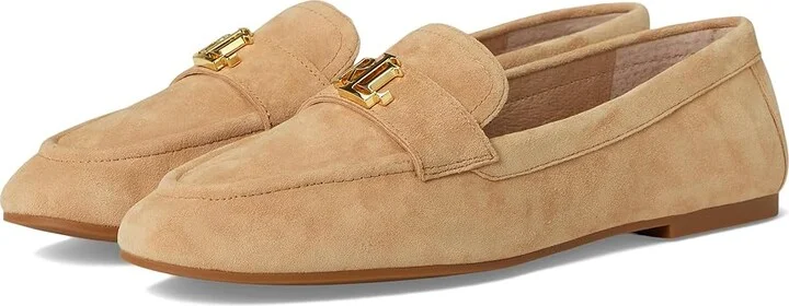 Lauren Ralph Lauren Averi III Suede Loafer Women's Shoes Buff : 5.5 B - Medium, Jute/Leather/Rubber