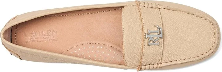 Lauren Ralph Lauren Barnsbury Pebbled Leather Driver Women's Shoes Sand Dune : 7 B - Medium - Image 2