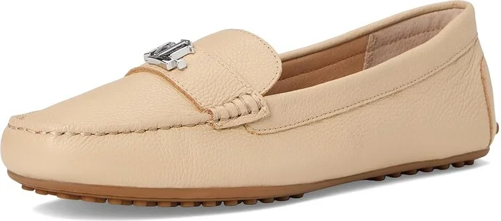 Lauren Ralph Lauren Barnsbury Pebbled Leather Driver Women's Shoes Sand Dune : 7 B - Medium - Image 5