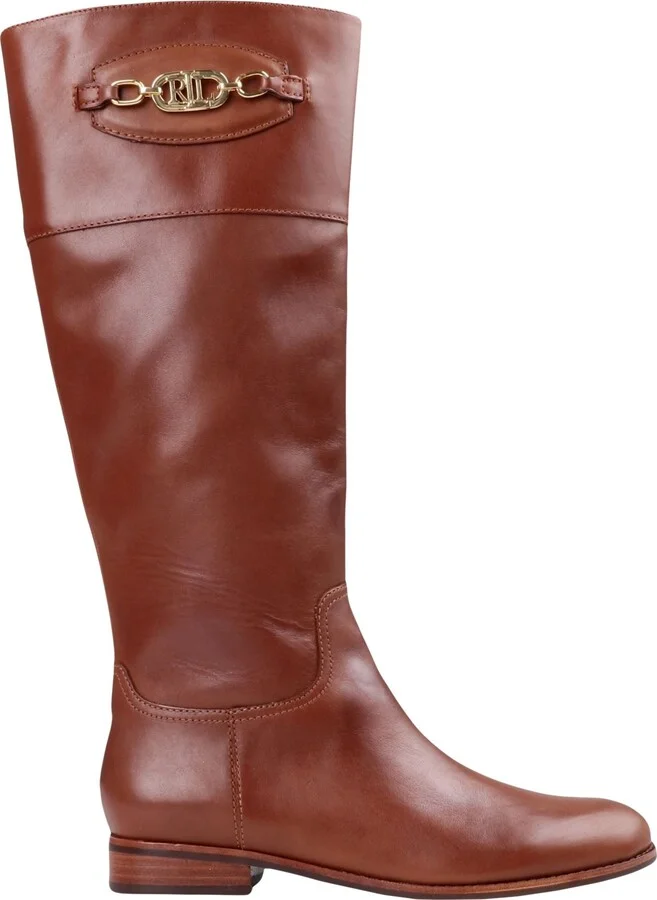 Lauren Ralph Lauren Breana Burnished Leather Riding Boot Woman Boot - Image 3